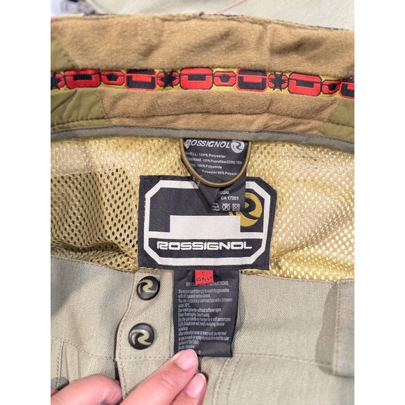 Rossignol Gore Tex Womens Ski Pants Brown Ankle Zip Waterproof Snowboard Large - Picture 3 of 12